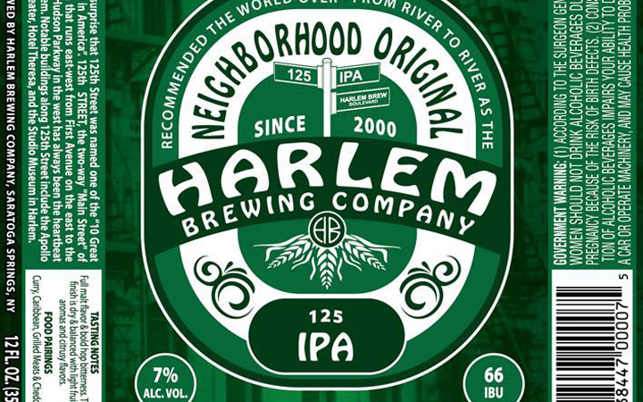 Beer Image for Harlem 125 IPA provided by Harlem Brewing